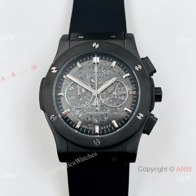 Japan Grade Copy Hublot Classic Fusion Aerofusion Watch Black Streel 41mm